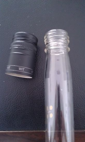 Glass Bottle with Screwed Safety Ring Cap