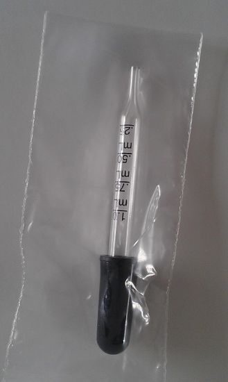 Clear Straight Taper Glass Pipettes with Bulb