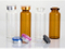 Mini Capacity Glass Vial 1ml Travel Size Amber Roll on Bottle with Plastic Cap for Essential Oil