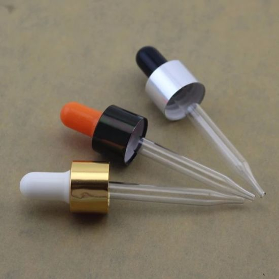 18mm Tamper Proof Glass Dropper with Pipette18/410 Tamper Security Cap