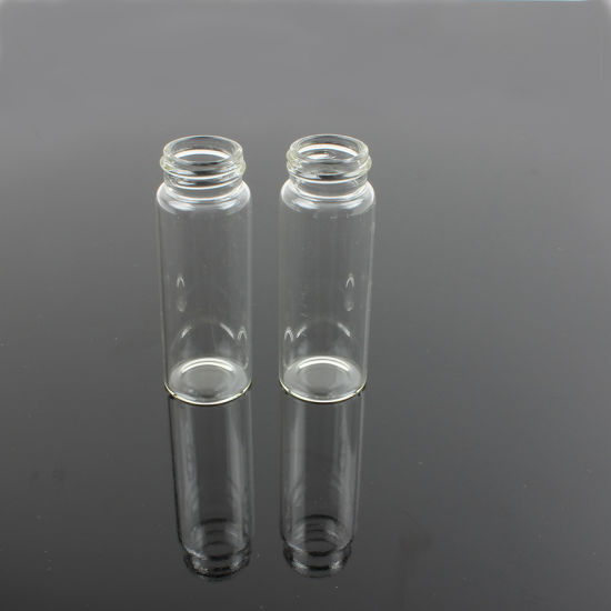 Tubular Clear Screwed Glass Bottle with Safety Ring
