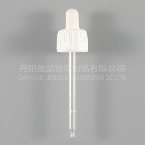 18/415 Child Resistant Cap with 77mm Glass Dropper Childproof Glass Dropper