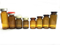 Mini Capacity Glass Vial 1ml Travel Size Amber Roll on Bottle with Plastic Cap for Essential Oil