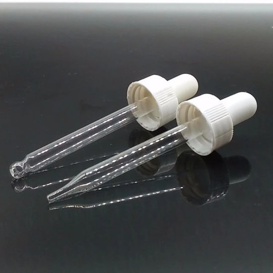 DIN 18 Plastic Cap with Glass Pipette for Essential Oil Bottle