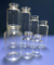 Clear and Amber Tubular Bayonet Glass Bottle with High Neck