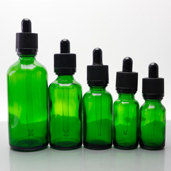 30ml Green Amber Black E Liquid Essential Oil Glass Dropper Bottle with Childproof Cap