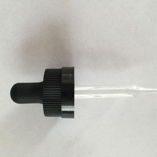 Clear Tubular Taper Glass Pipette with Cap and Rubber Bulb