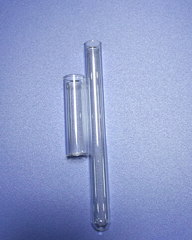 Clear Tubular Glass Test Tube with Plain Bottle