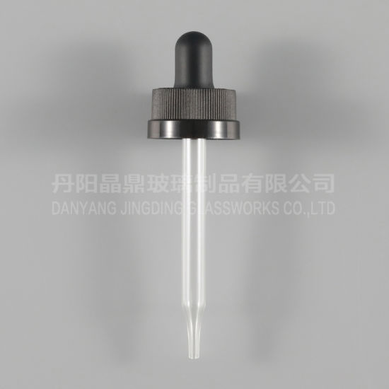 18/415 Child Resistant Cap with 77mm Glass Dropper Childproof Glass Dropper