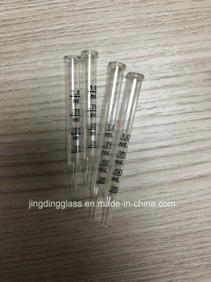 Glass Dropper with Black Printing Tip Shape with Essential Oil Bottle