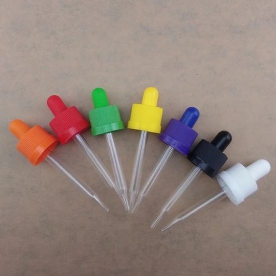 18mm Tamper Proof Glass Dropper with Pipette18/410 Tamper Security Cap