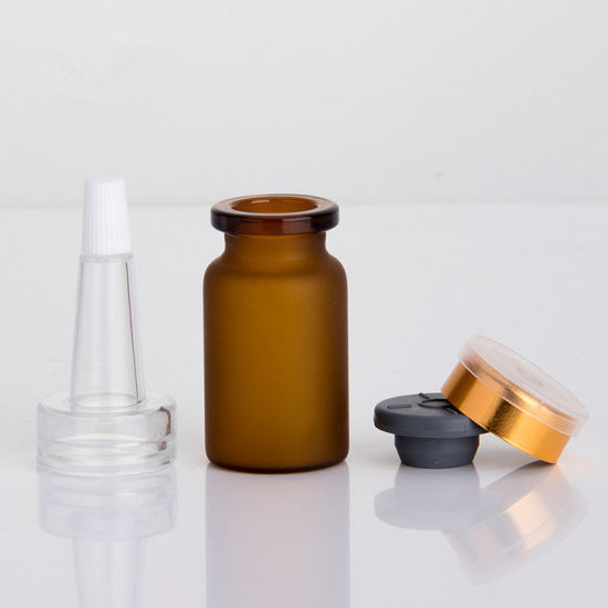 5ml Amber Glass Bottle for Essential Oil, Glossy Glass Vials Bottles W/Euro Dropper Big Tamper Evident Cap