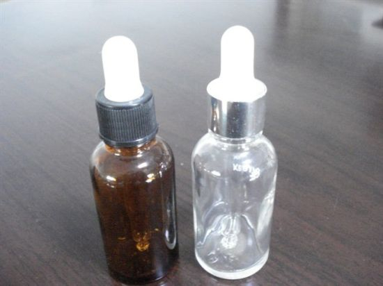 Clear Tubular Glass Bottle Vial with Dropper