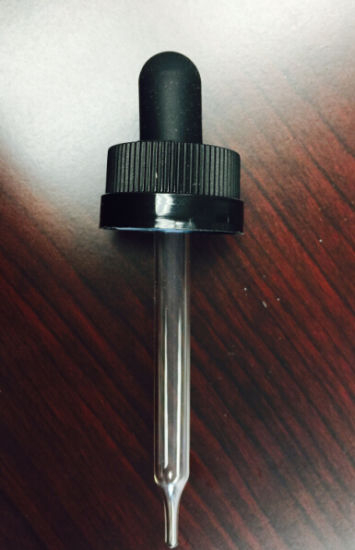 Clear Tapering Tubular Glass Dropper with Cap and Rubber Bulb