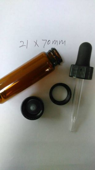 Amber Mini Perfume Glass Vials with Dropper