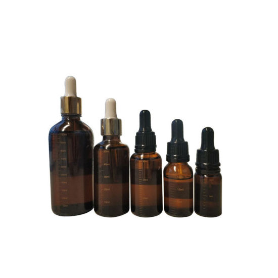 5ml 10ml 15ml 20ml 30ml 50ml 100ml Clear Amber Glass Dropper Bottle with Tamper-Childproof Cap