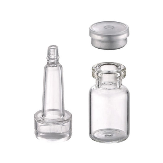 5ml Clear/Black/White Cosmetic Glass Concentrate Vial with Child Proof Lid