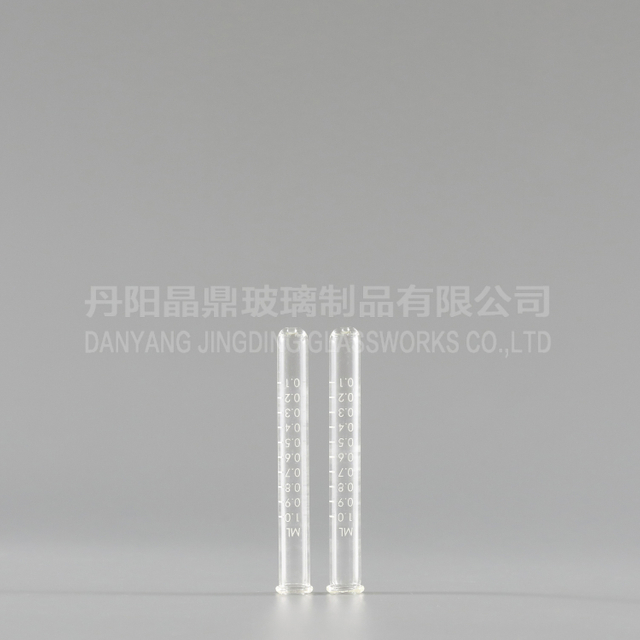 Graduation Food Grade Hand Made Curved Shaped Clear Glass Pipettes for Cosmetic Packing
