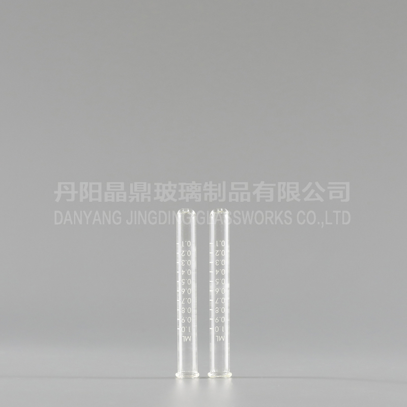 Graduation Food Grade Hand Made Curved Shaped Clear Glass Pipettes for Cosmetic Packing