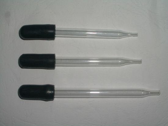 Series of Clear Tubular Glass Pipettes for Essential Oil Dropper