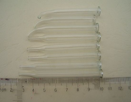 Clear Hand-Made Tapering Curved Glass Pipette for Measuring Liquid