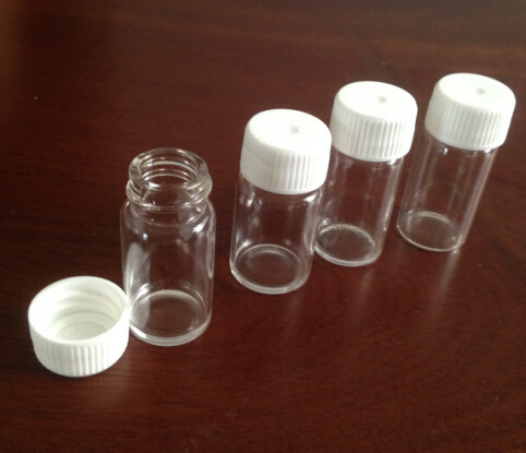 Clear Tubular Screwed Glass Vials with Cap