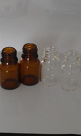 10ml Clear and Amber Tubular Screwed Glass Vial with Risk Ring