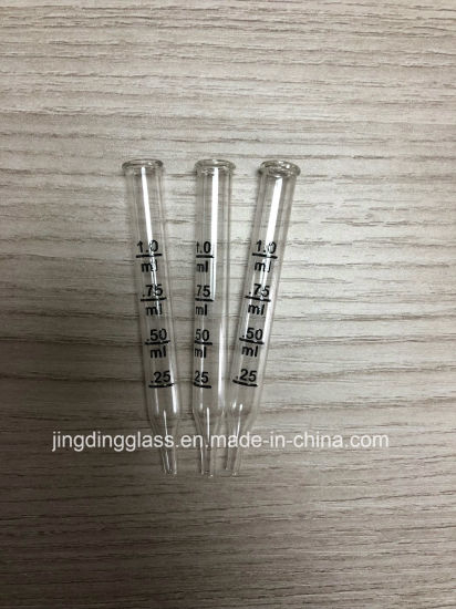 Glass Dropper with Black Printing Tip Shape with Essential Oil Bottle