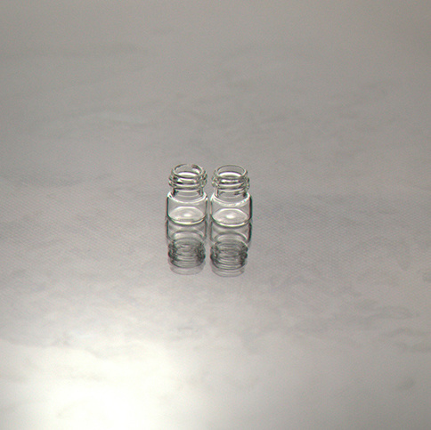 Tubular Clear Screwed Glass Bottle with Safety Ring