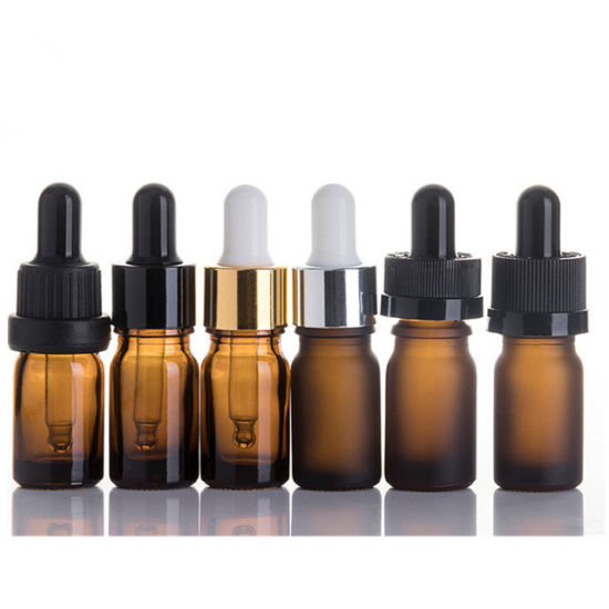 18/410 Basket UV Coating Golden Cosmetic Glass Dropper for Essential Oil Bottle