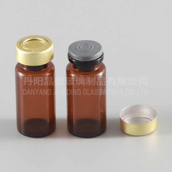 10ml Glass Vial for Pharmacy Glass with Aluminium Cap and Rubber Stopper
