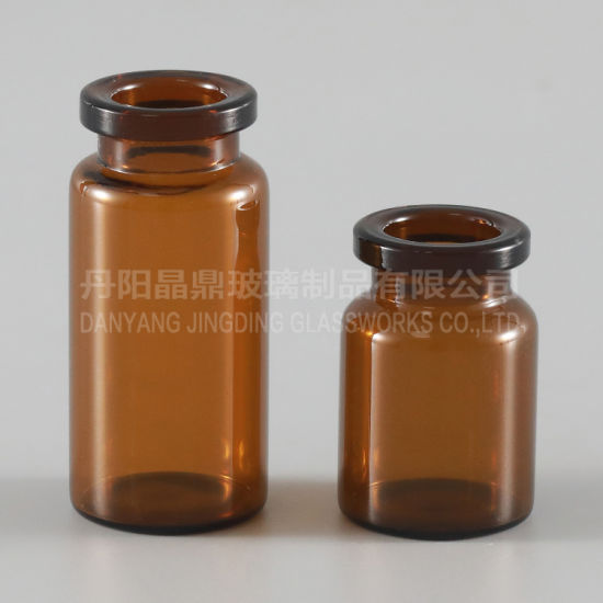 10ml Glass Vial for Pharmacy Glass with Aluminium Cap and Rubber Stopper