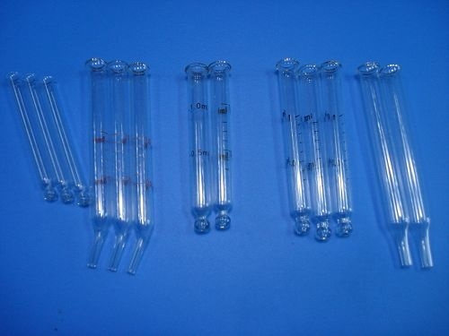 Curved Tapered Clear Glass Pipette with Permeated Printed Calculation