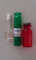 Tubular Green and Red Glass Bottle for Cillion