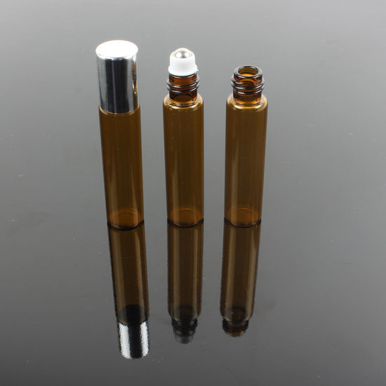 Cosmetic Mini Amber Screwed Glass Bottle Small Mouth