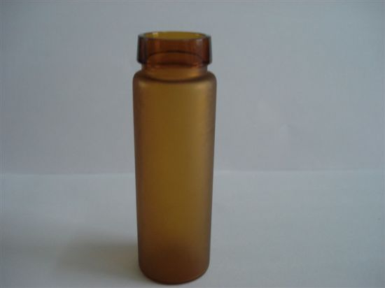 Screwed Tubular Amber Glass Bottle for Syrup Packing