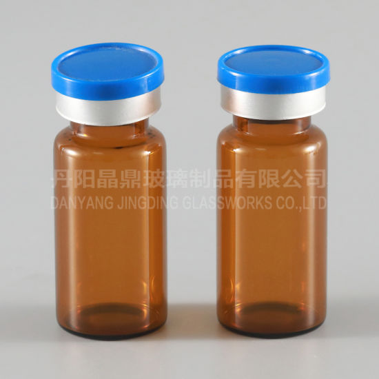 Pharmaceutical Tubular Glass Medical Vials/Bottle with Tear off Cap and Rubber Stopper Contact Lenses
