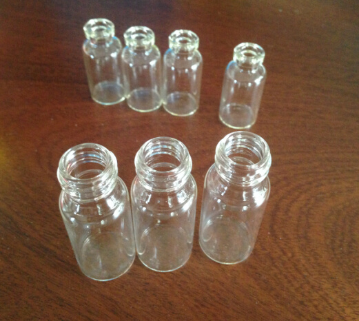 Tubular Clear Screwed Glass Vials for Packing