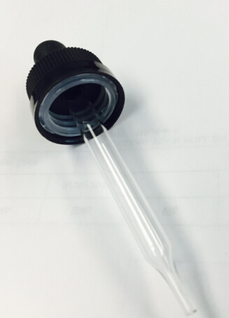 Taper Clear Tubular Glass Dropper with Cap and Rubber Bulb