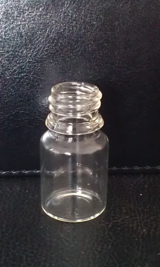 Tubular Clear Screwed Glass Bottle with Safety Ring