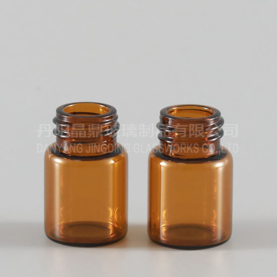 in Stock Square Shape 20ml Glass Amber Bottle