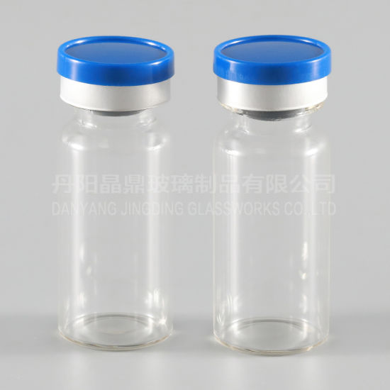 10ml Glass Vial for Pharmacy Glass with Aluminium Cap and Rubber Stopper