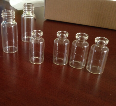 Clear Screwed Glass Vials for Packing