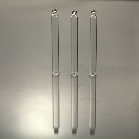 Clear Tapering Straight Glass Tube for Cosmetic Packing
