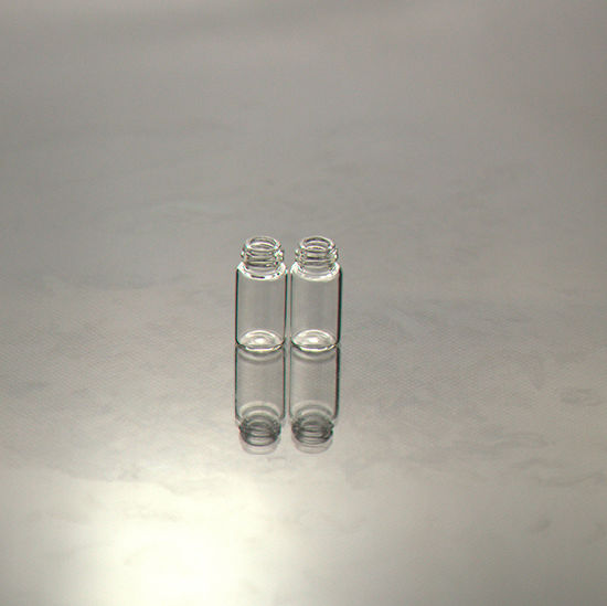 Tubular Clear Screwed Glass Bottle with Safety Ring