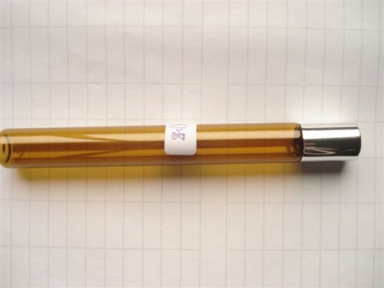 Amber Roll-on Screwed Glass Bottle for Cosmetic 128mm