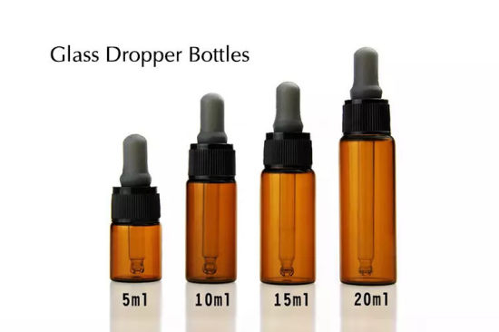 Amber Glass Dropper Bottle 1ml 2ml 3ml 5ml 10ml Glass Bottle with Dropper for Essential Oil