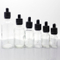 Amber Blue Green Clear Boston Round Glass Dropper Bottles with Glass Pipette Screw Lids 15 Ml 30ml 60 Ml