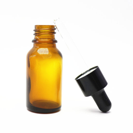 Environmentally Friendly Green Cosmetic Packaging 18mm Bamboo Cap Dropper 10ml Glass Dropper Bottles