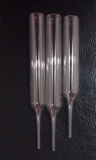 Clear Tapering Straight Glass Tube for Cosmetic Packing